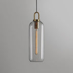 Valentina Clear& Glass Cylinder Pendant Light, 2 Color