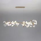 Olivia  Modern Art Deco Metal & Ceramic Chandelier, Gold