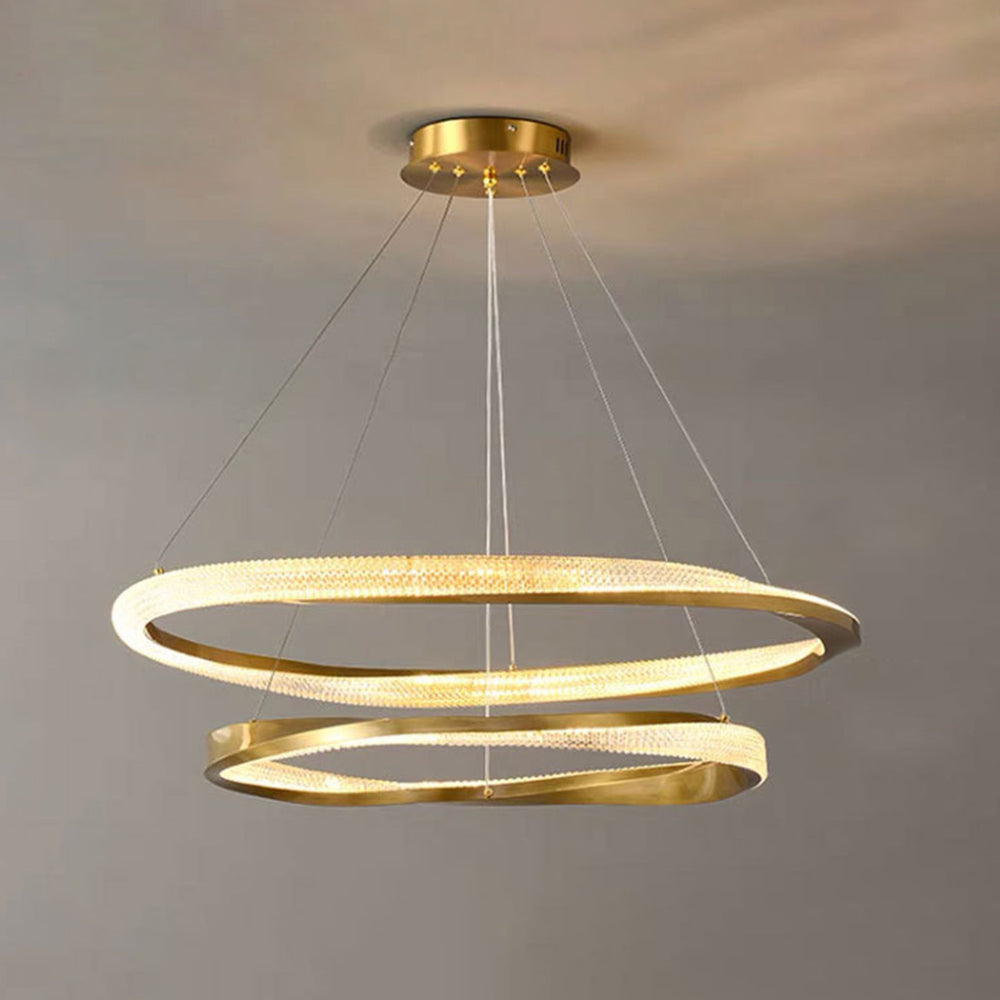 Kristy Pendant Light, Aluminium & Arcylic, 1/2 Rings, 2 Color