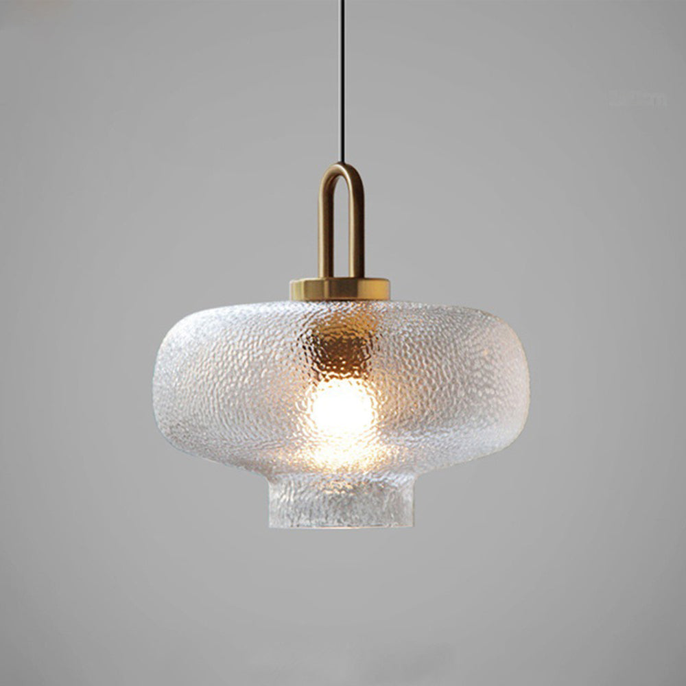 Valentina Minimalist Blown Frosted Clear Glass Pendant Light