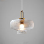 Valentina Minimalist Blown Frosted Clear Glass Pendant Light