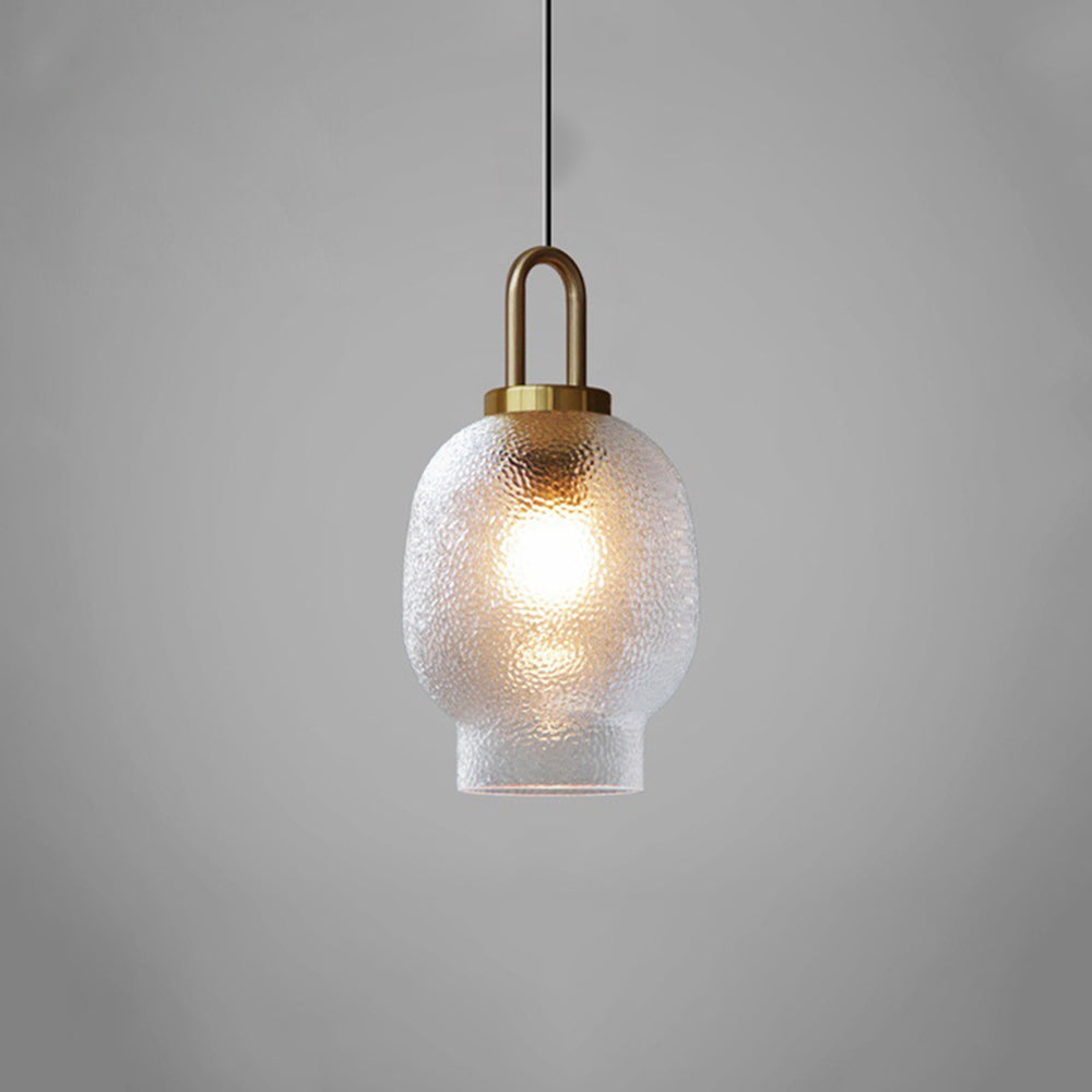 Valentina Minimalist Blown Frosted Clear Glass Pendant Light