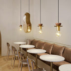 Valentina Modern Simple Pendant Light Copper Walnut Bedroom Dining Room