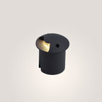 Ray Metal Cylindrical Outdoor Step/Deck Light, Black