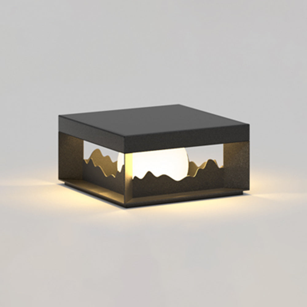 Ray Modern Mountain Metal Outdoor Lamp, Warm Light