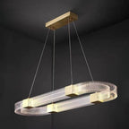 Arisha Modern Round/Oval /Metal Pendant Light, Gold