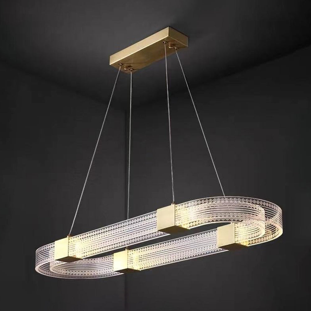 Arisha Modern Round/Oval /Metal Pendant Light, Gold
