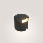 Ray Metal Cylindrical Outdoor Step/Deck Light, Black