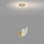 Arisha Modern Creative Swan Pendant Light, 2 Color