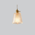 Valentina Art Deco Blown Brass & Glass Pendant Light, 7 Styles