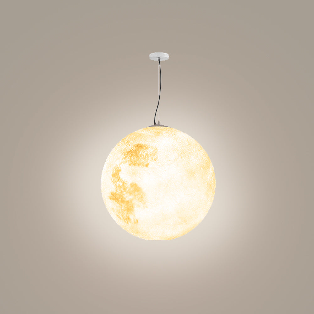 Ray Moon Modern Bubble Glod Pendant Light, Metal/Resin/Fiberglass