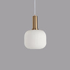 Valentina Morden Bubble Glass Pendant Light, White, Bedroom