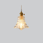 Valentina Art Deco Blown Brass & Glass Pendant Light, 7 Styles