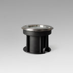 Ray Modern Metal Cylindrical Recessed Outdoor Step/Deck Light, Black