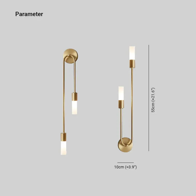 Rime Modern Wall Sconce for Bedeside Gold 2 PCS