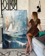 Wall Art Abstract Dynamic Ocean Wave Seascape