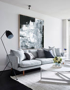 Monochromatic Grey Abstract Painting