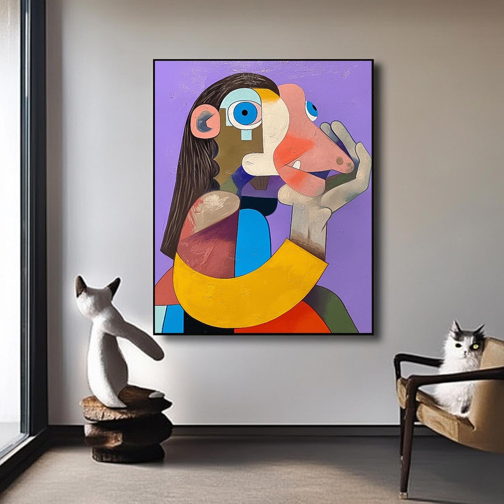 Cubist Surreal Portrait Oil Painting