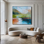 Wall Art Abstract Landscape Impressionist Impasto