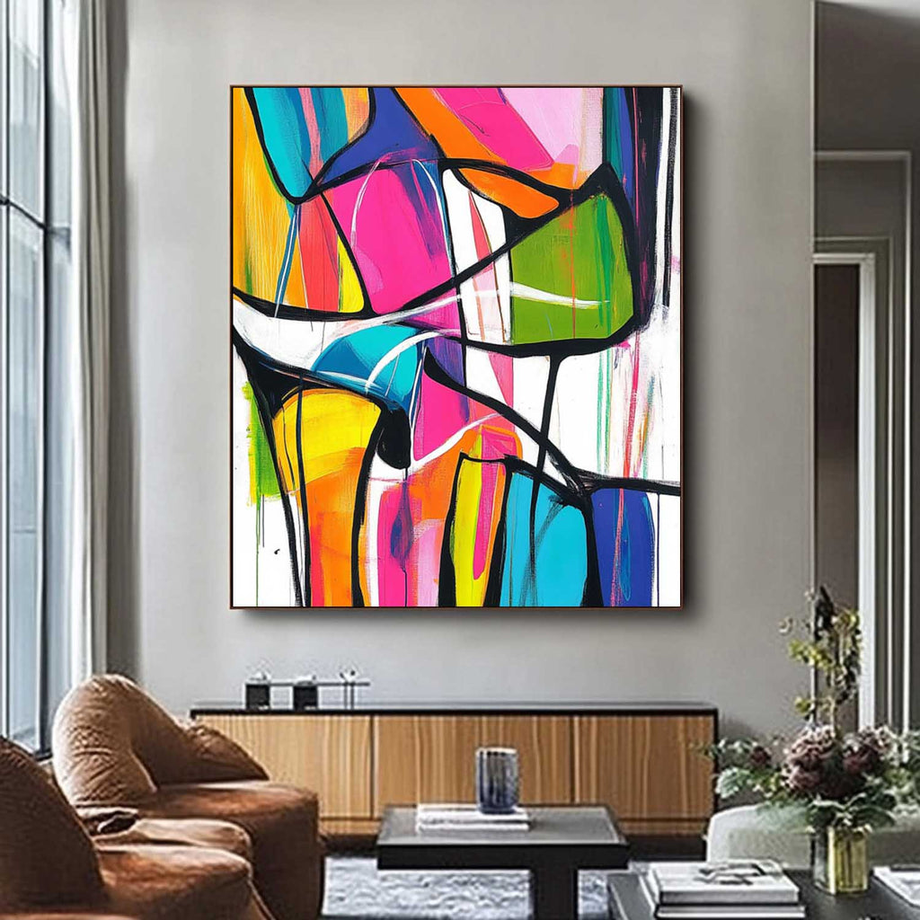 Wall Art Abstract Dynamic Asymmetrical Playful