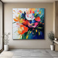 Vibrant Abstract Floral Bouquet Oil Painting