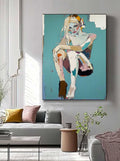 Contemplative Seated Figure Oil Painting