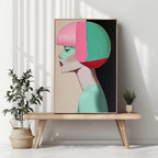 Geometric Color Block Female Portrait