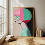 Geometric Color Block Female Portrait
