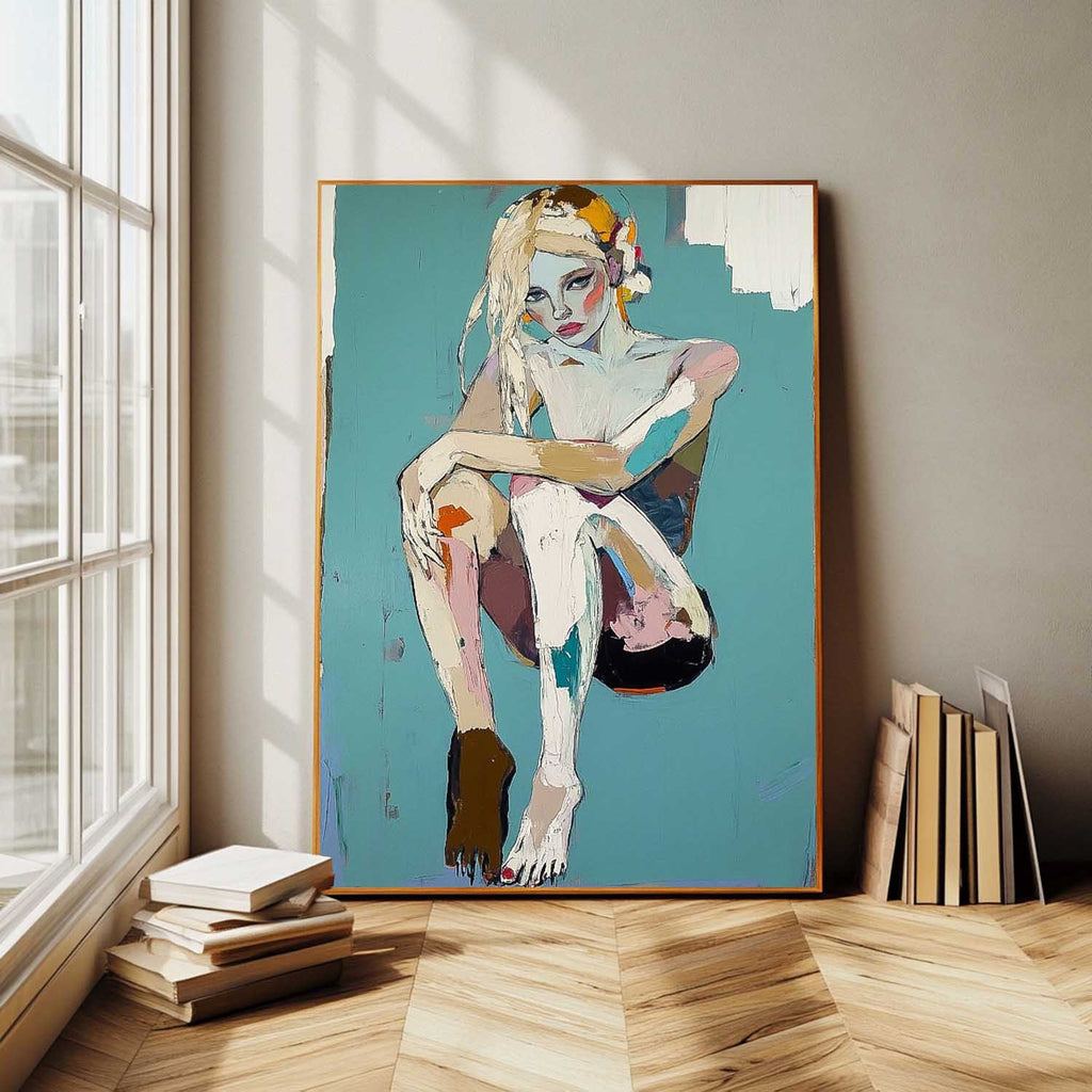 Contemplative Seated Figure Oil Painting