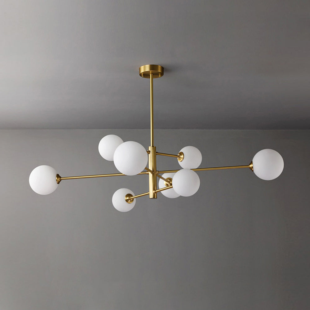 Truva Chandelier Bulle Modern Copper Glass Copper Living Room - 10
