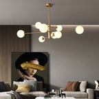 Truva Chandelier Bulle Modern Copper Glass Copper Living Room - 5