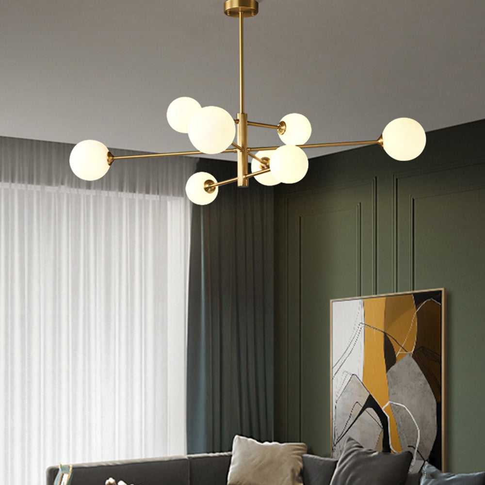 Truva Chandelier Bulle Modern Copper Glass Copper Living Room - 9