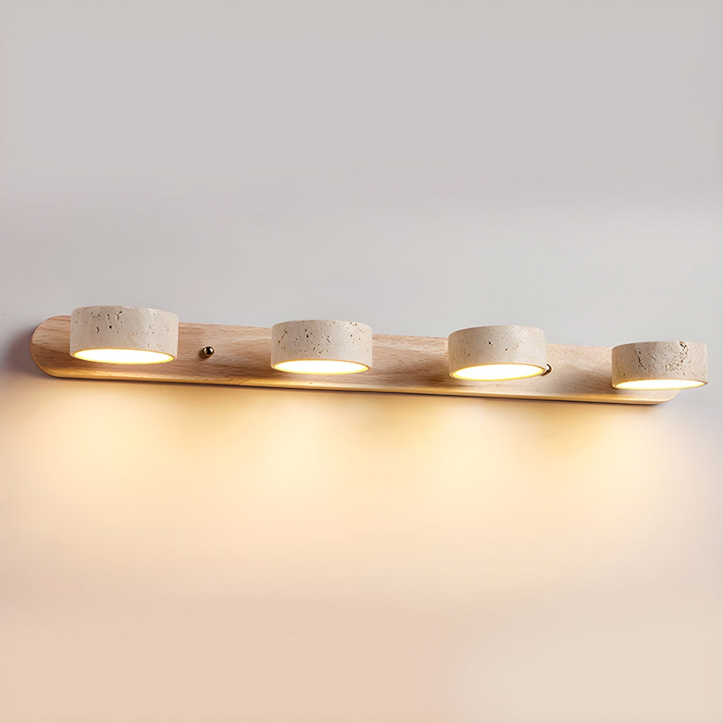 Tuelo Wall Light Indoore in Travertine Neutral - 4-Lights - Colour Wood - Light Warm
