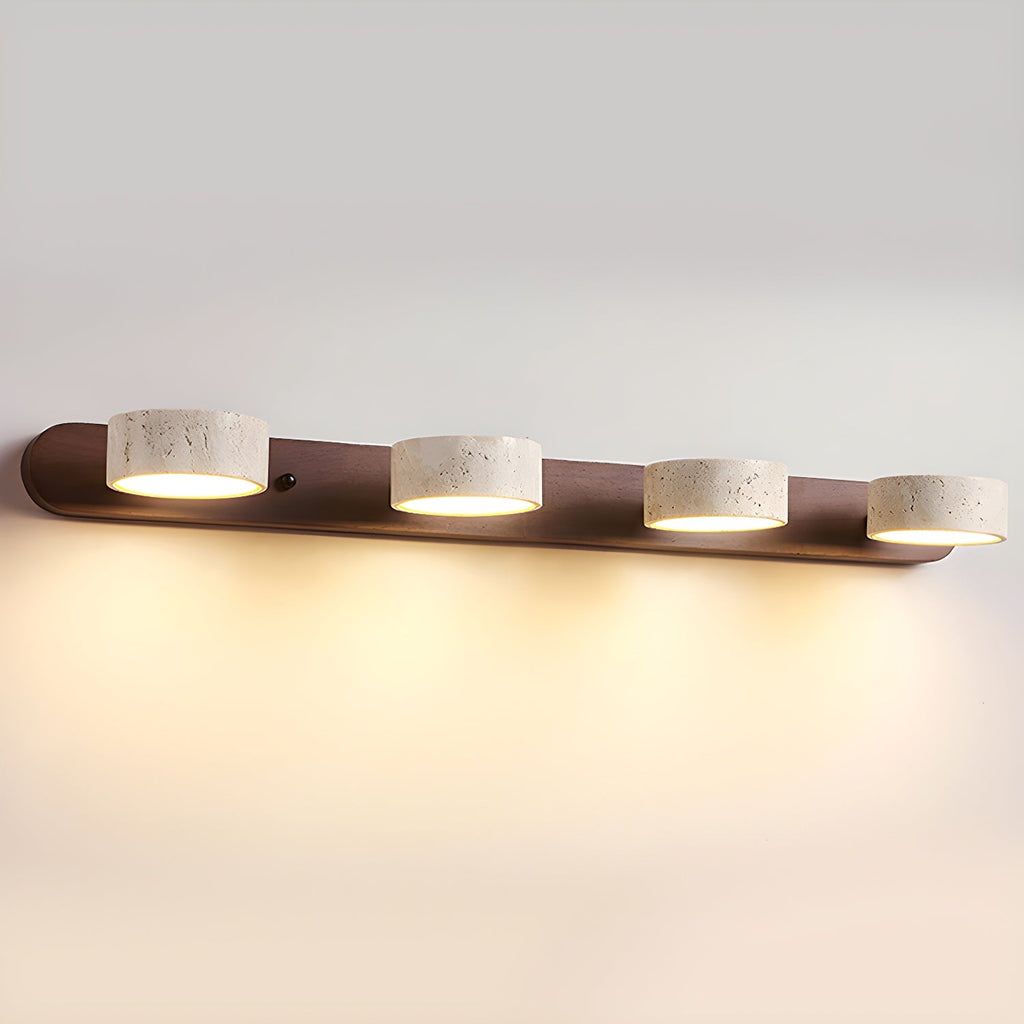 Tuelo Wall Light Indoore in Travertine Neutral - 4-Lights - Colour Walnut - Light Warm