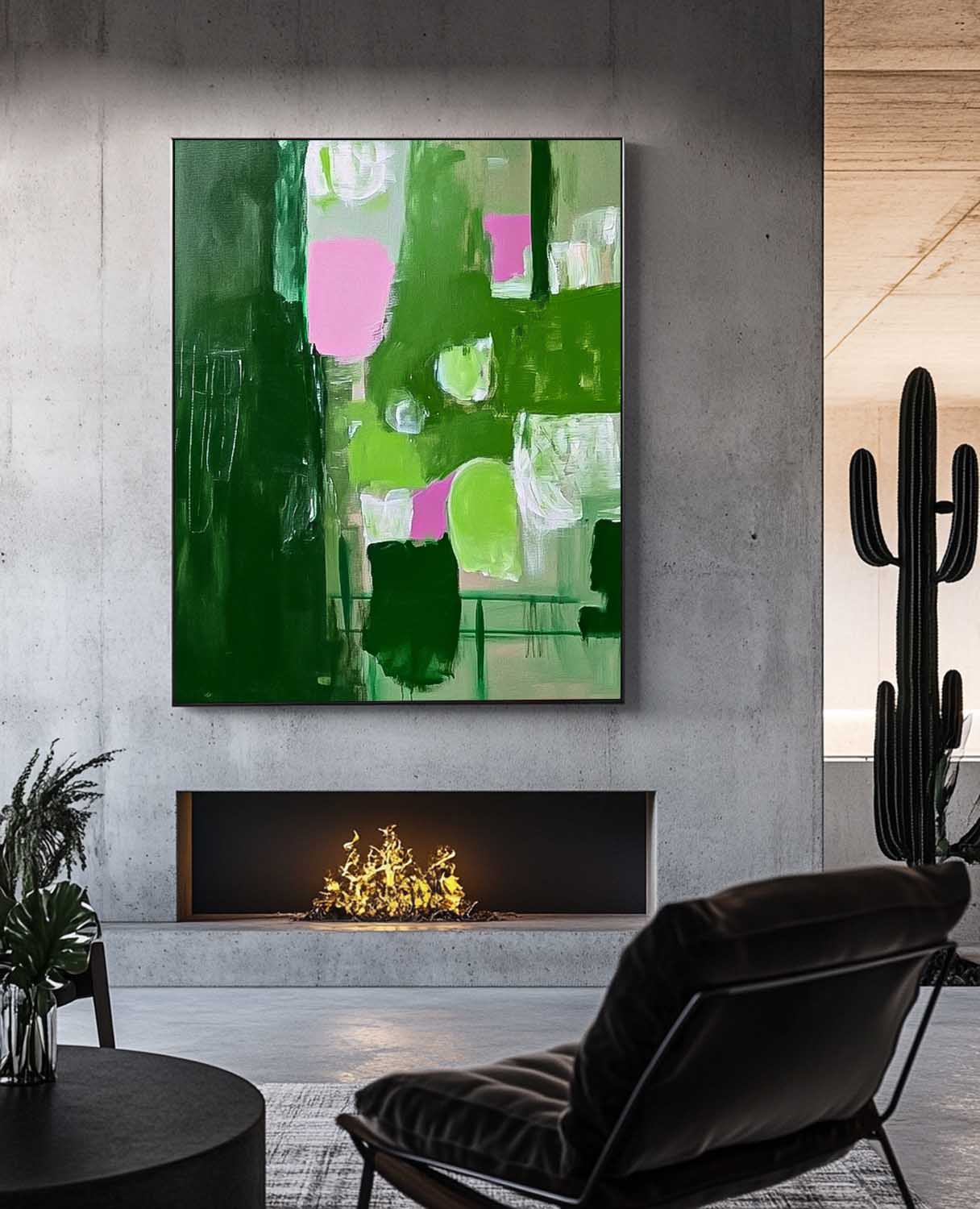 Wall Art Abstract Maximalist Patchwork Decor