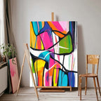 Wall Art Abstract Dynamic Asymmetrical Playful