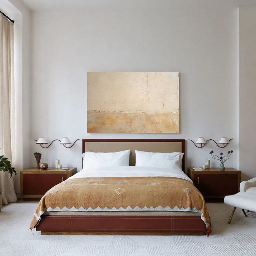 Wabi-Sabi Textured Wall Art Warm Beige Earth