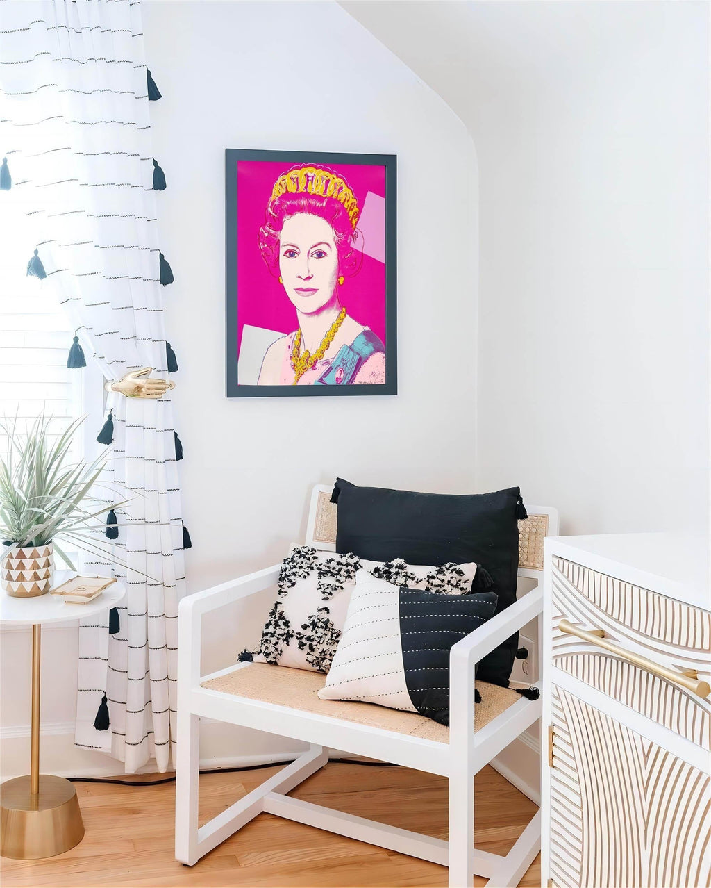 Andy Warhol Style Queen Portrait Pop Art Painting