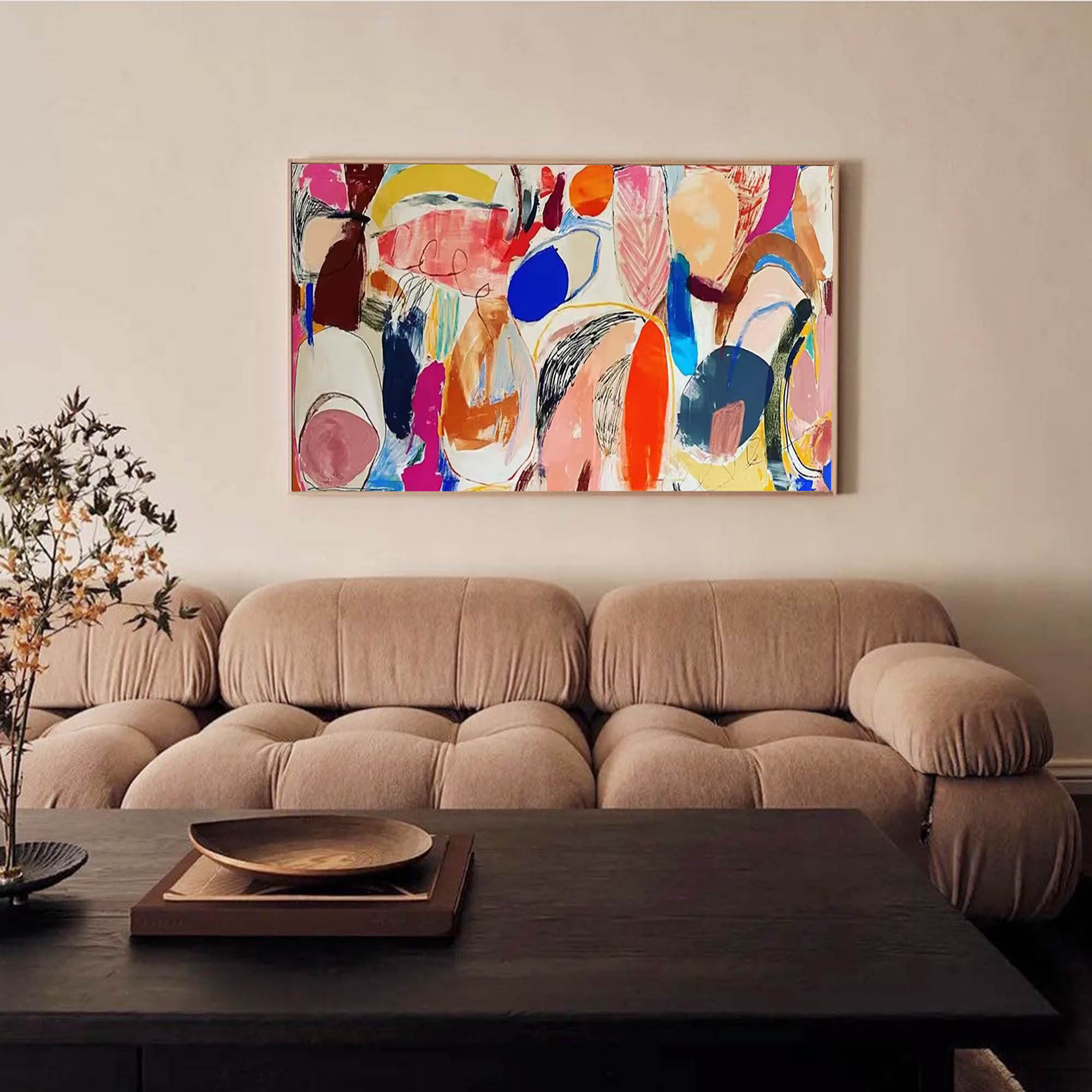 Vibrant Expressionist Painting Bold Colorful