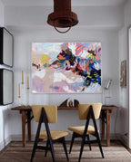 Contemporary Floral Painting Soft Pastel Bold