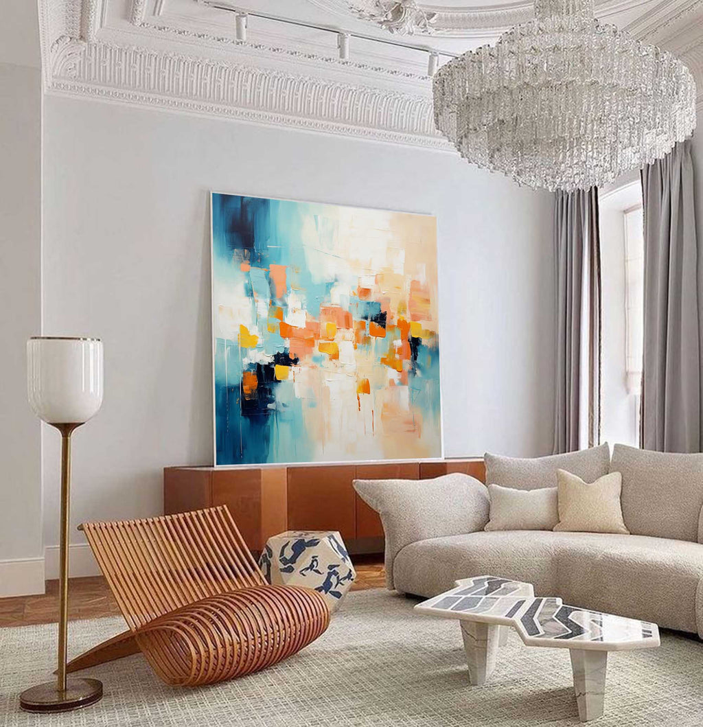 Textured Painting Coastal Color Palette Wall Art