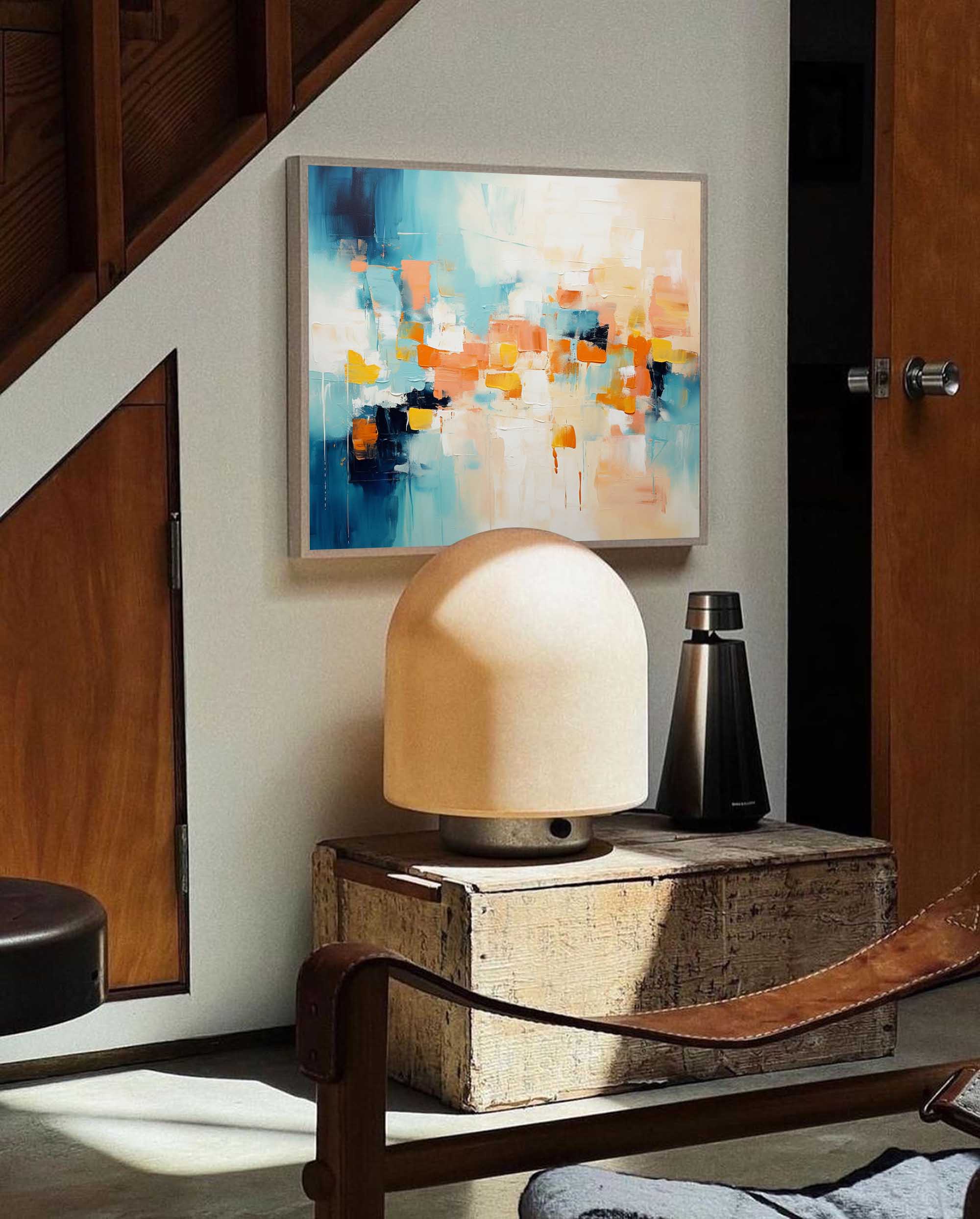 Textured Painting Coastal Color Palette Wall Art