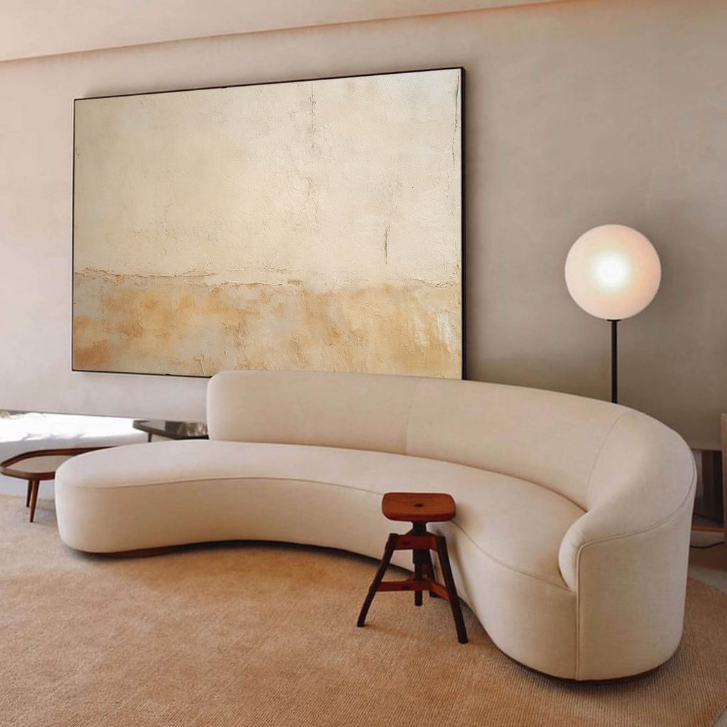 Wabi-Sabi Textured Wall Art Warm Beige Earth