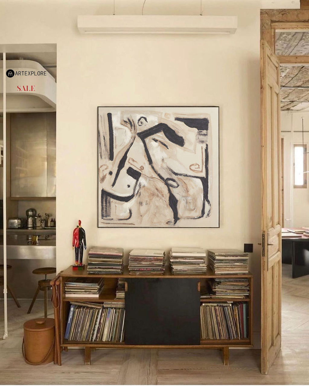Gestural Earthy Abstract Painting