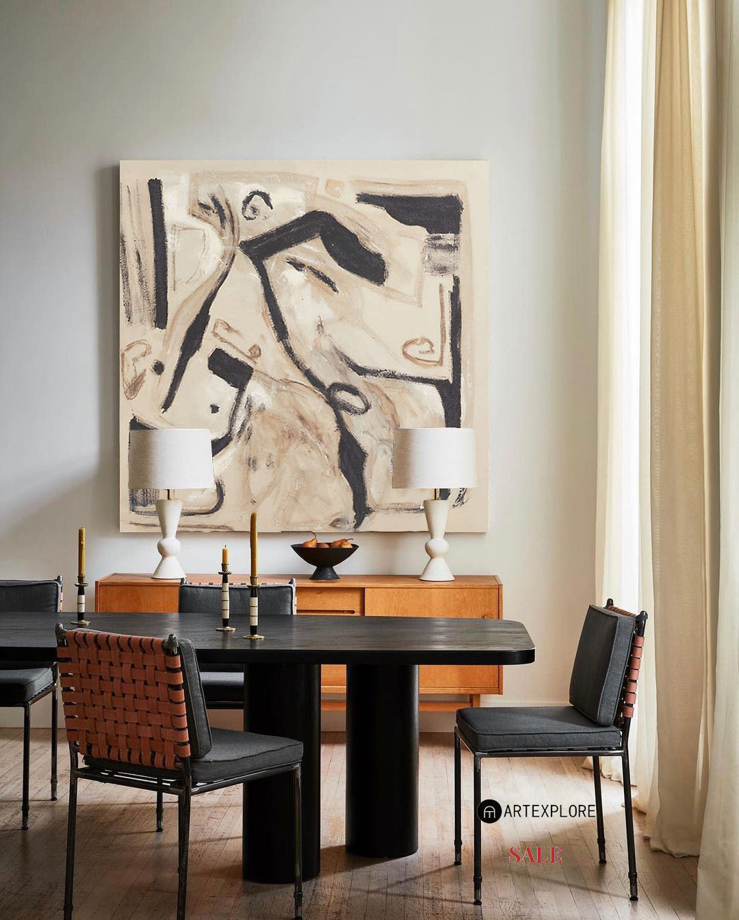 Gestural Earthy Abstract Painting