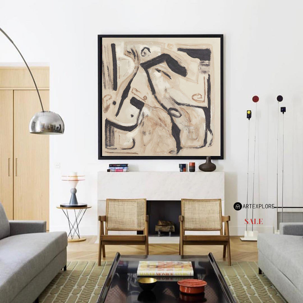 Gestural Earthy Abstract Painting