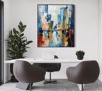 Vibrant  Abstract Oil Painting Color Wall Art