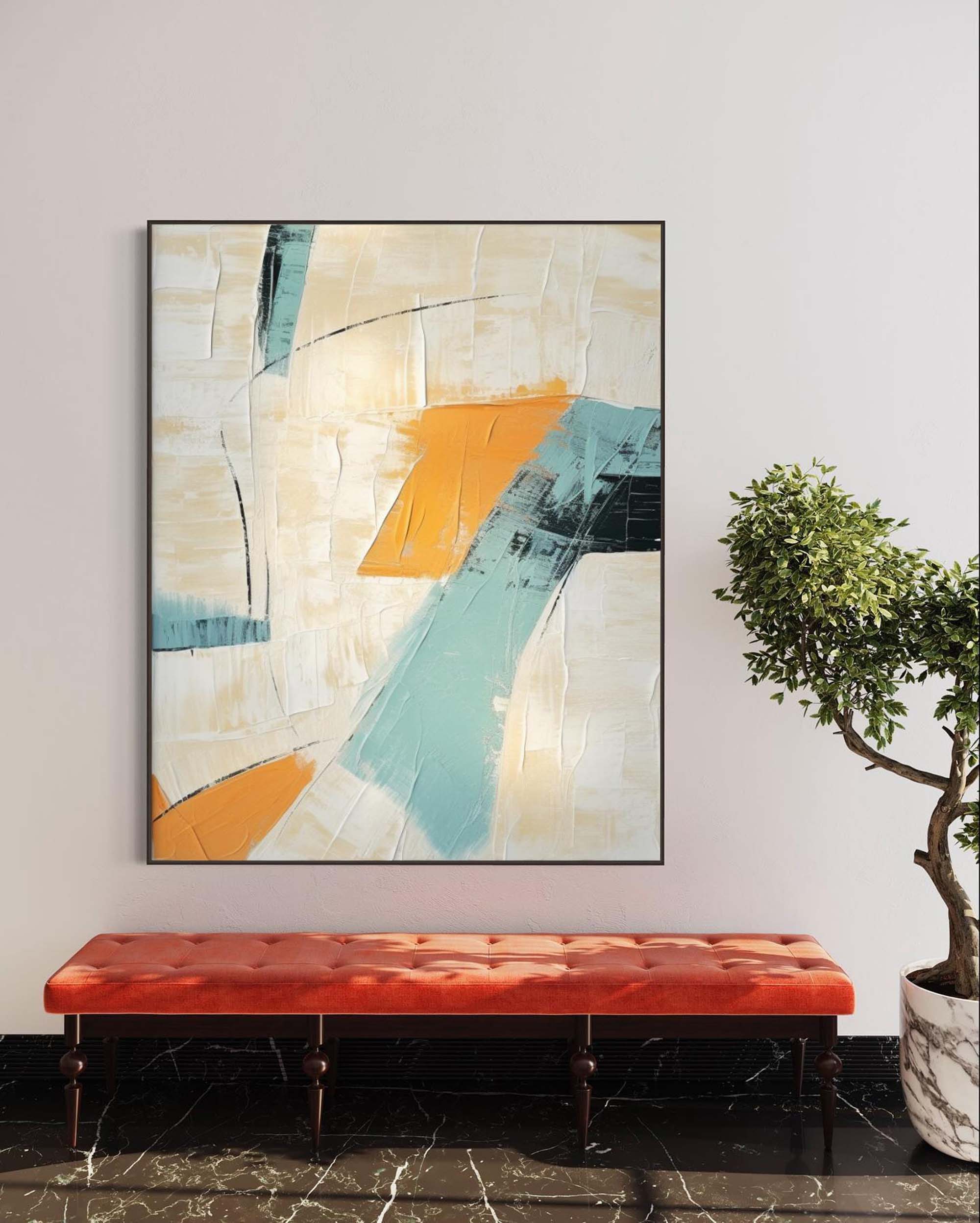 Textured Abstract Expressionist Oil Painting