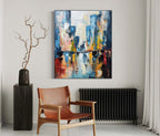 Vibrant  Abstract Oil Painting Color Wall Art