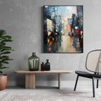 Abstract Urban Cityscape Impasto Painting